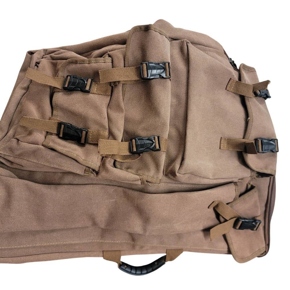 Artists Canvas Backpack Rucksack Travel Hiking Daypack School Bag Casual‎ Brown